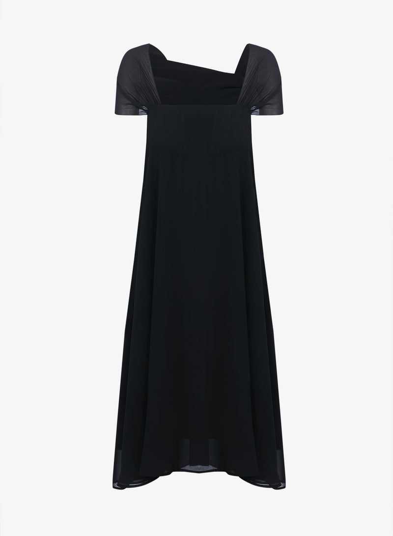Ella Plus One Shoulder A-line Dress With Slit - Image 2