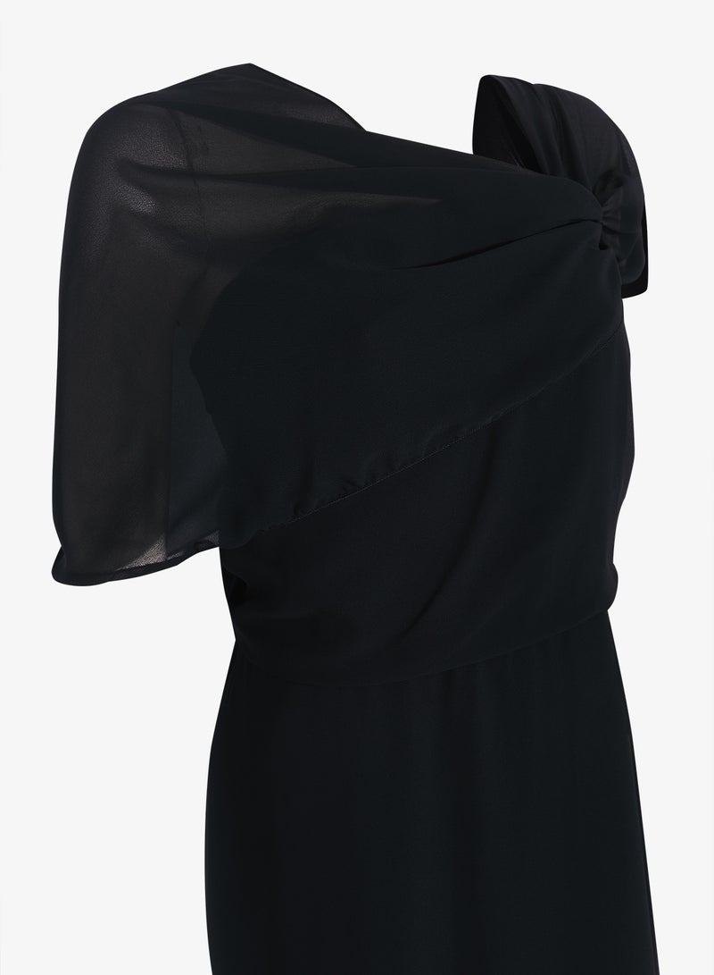 Ella Plus One Shoulder A-line Dress With Slit - Image 3