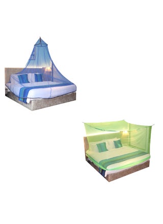 Green and Blue Color Combo Hanging Foldable Double Bed Net King Size Easily Wash Pack of 2 - pzsku/Z8BF24457F4E4A9B7014EZ/45/1746633536/d7bfe1e0-b33a-4c3c-8516-805a030694b3