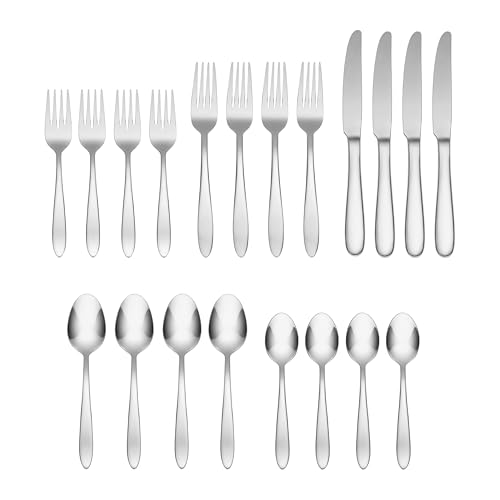 Oneida Mooncrest 20-Piece Flatware Set, Service for 4, Silver - Image 2