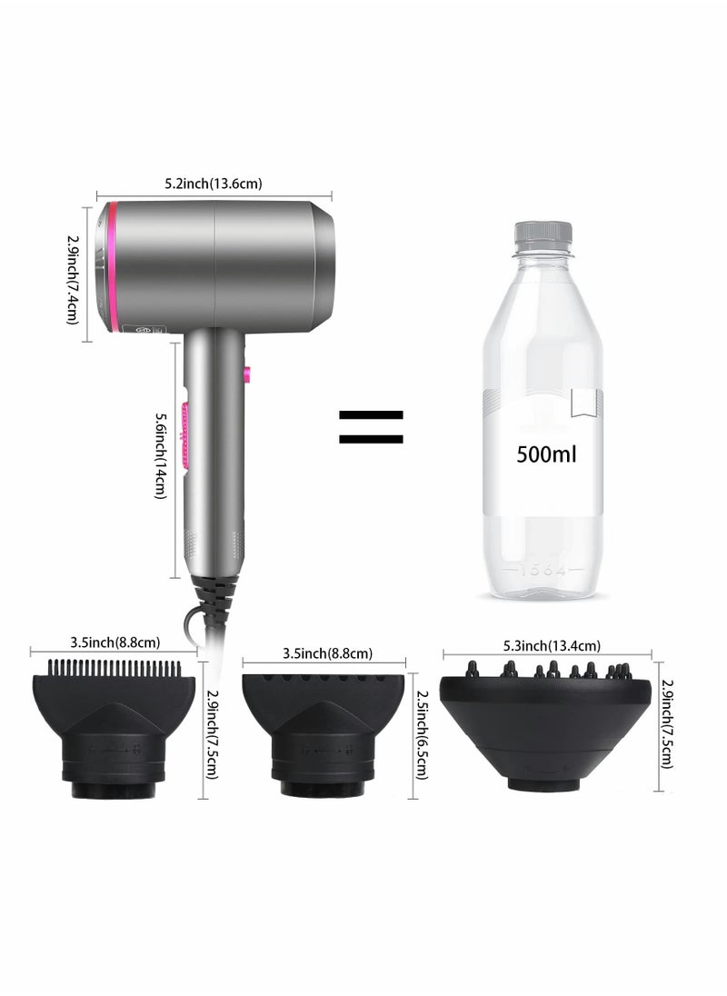 KASTWAVE - Ionic Hairdryer, KASTWAVE Professional Hair Dryer 2000W Ionic Hairdryer with 1 Diffuser & 2 Nozzles with 3 Heating 2 Speed and Cool Button for Different Hairstyles Home Salon Travel Woman Man Kids - Image 1