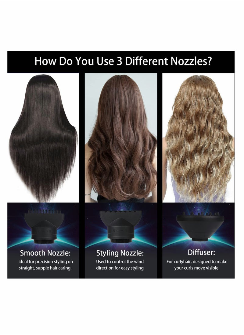 KASTWAVE - Ionic Hairdryer, KASTWAVE Professional Hair Dryer 2000W Ionic Hairdryer with 1 Diffuser & 2 Nozzles with 3 Heating 2 Speed and Cool Button for Different Hairstyles Home Salon Travel Woman Man Kids - Image 1