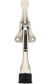Homeware Studio Door Stopper Solid Metal Door Mounted Door Stopper Antique Brass Finish Door Stopper Rubber Tip with Adjustable Height Door Catch Holder Heavy Duty Door Stopper Silver  - Image 3