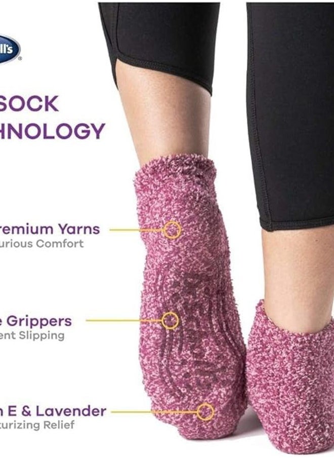 Dr. Scholl's Womens Low Cut Soothing Spa - Lavender & Vitamin E Infused 2 3 Pair Packs Bottom Grippers Socks, Black/Gray, Burgundy/Peach, 4-10 US  - Image 4