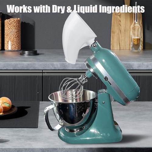 JITUIHOM Premium Flour Funnel for Stand Mixer – Compatible with Funnel for Kitchen Aid Artisan KSM150 and Bowl Lift, Perfect for Baking, Easy to Use, and Clean - Image 5
