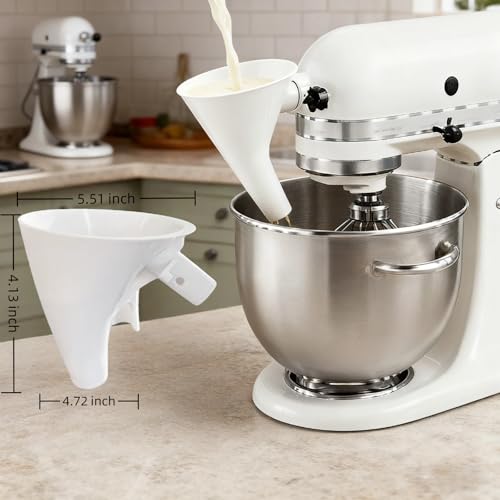 JITUIHOM Premium Flour Funnel for Stand Mixer – Compatible with Funnel for Kitchen Aid Artisan KSM150 and Bowl Lift, Perfect for Baking, Easy to Use, and Clean - Image 2