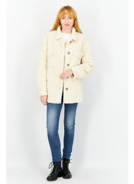 ESPRIT Women Sherpa Softshell Jacket, Cream  - Image 3