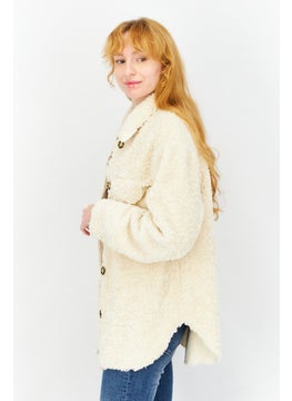 ESPRIT Women Sherpa Softshell Jacket, Cream  - Image 4