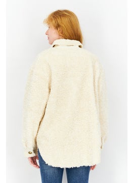 ESPRIT Women Sherpa Softshell Jacket, Cream  - Image 2