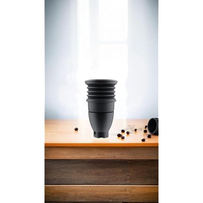 Honwor Grinder 2In1 Single Dose Hopper  Small Aluminum Design With Lid  Silicone Bellows For Easy Cleaning Black - Image 5