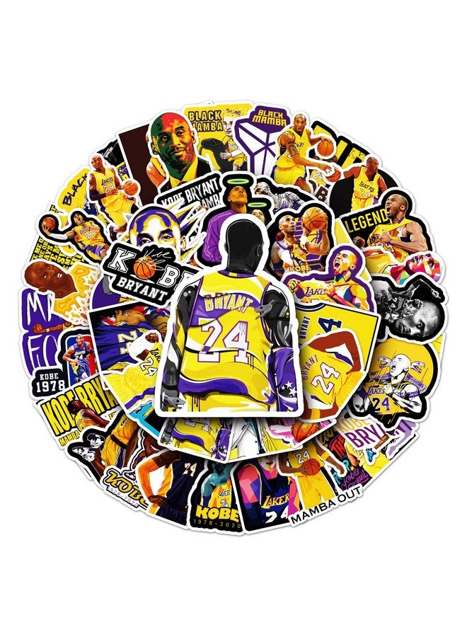 Ash & Roh Cute Cartoon Stickers for Kids, 50 Pcs Cute Stickers for Water Bottles - Cute Stickers Pack Gift for Kids Teen Birthday Party (Koby Basketball) - Image 4