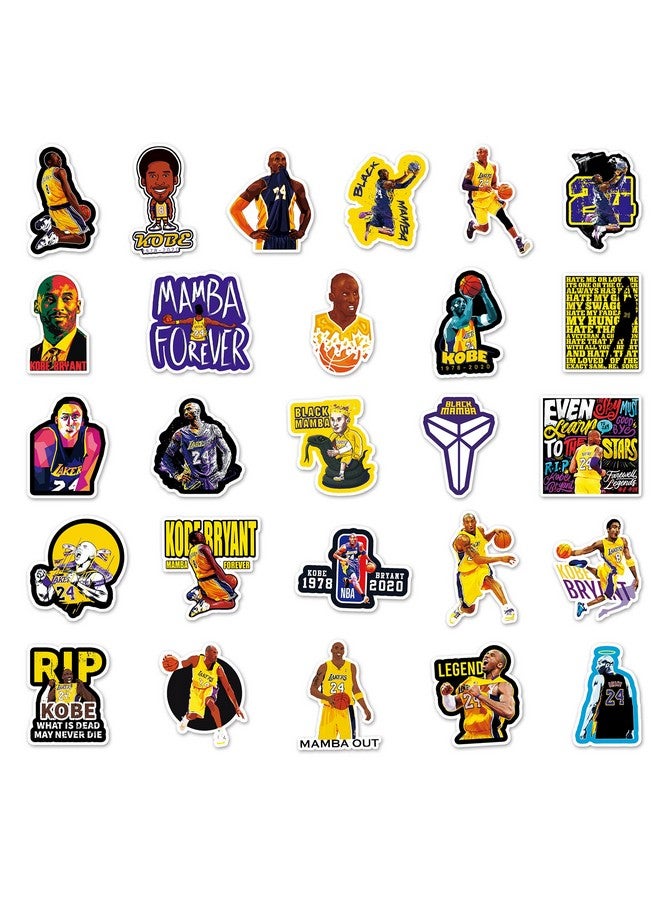 Ash & Roh Cute Cartoon Stickers for Kids, 50 Pcs Cute Stickers for Water Bottles - Cute Stickers Pack Gift for Kids Teen Birthday Party (Koby Basketball) - Image 3