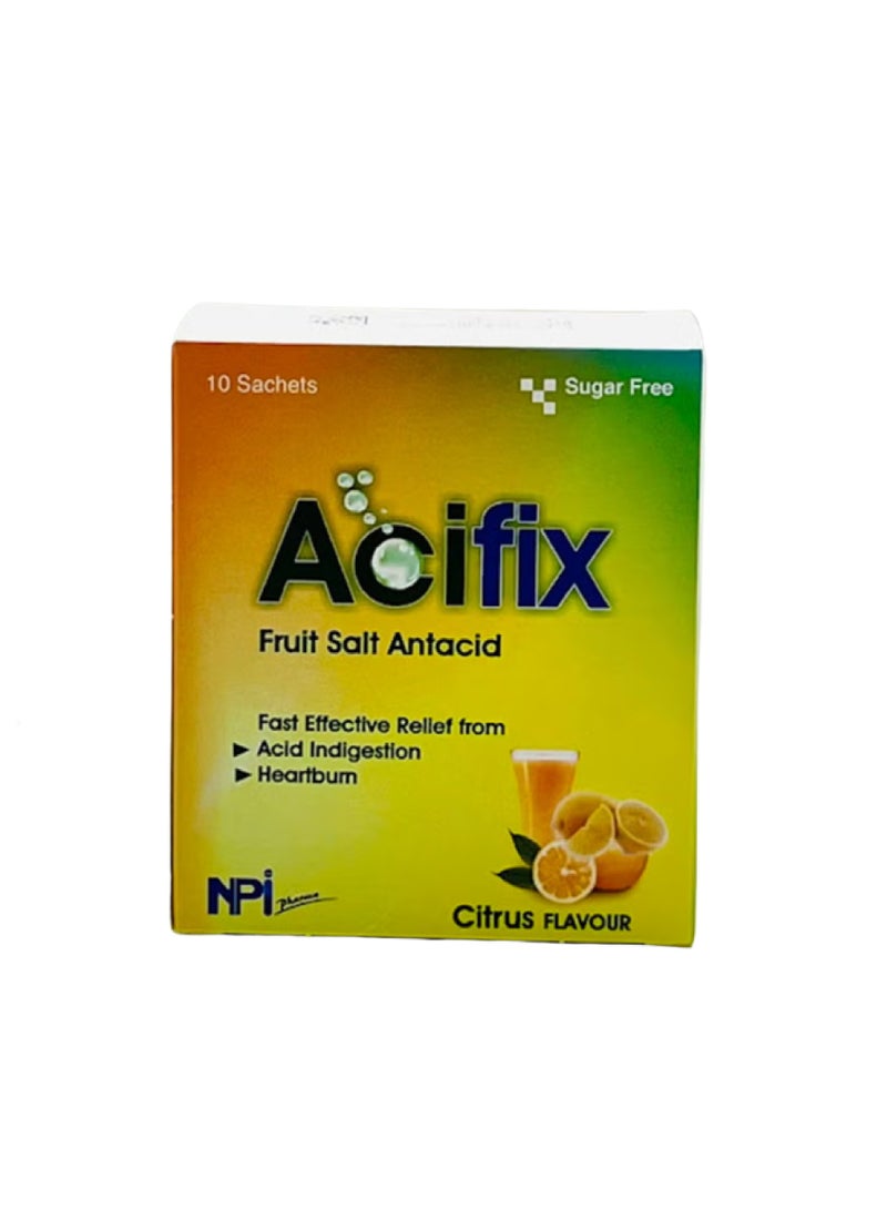 Acifix Sachets Citrus Flavor,  5G X10
