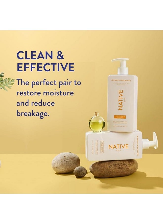 native Native Shampoo and Conditioner Contain Naturally Derived Ingredients| All Hair Type Color & Treated, Fine to Dry Damaged, Sulfate & Dye Free - Almond & Shea Butter, 16.5 fl oz each (2 pack)  - Image 4