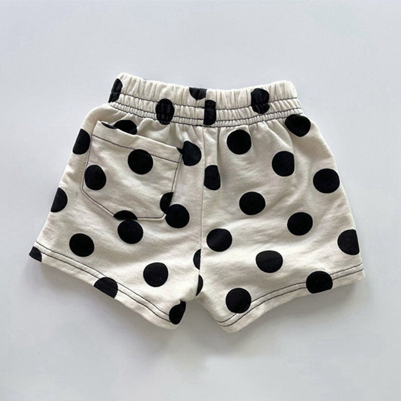 Korean Style Ins Baby Cotton Shorts Western Style Boys And Girls Baby Striped Polka Dot Loose Casual Shorts - Image 1