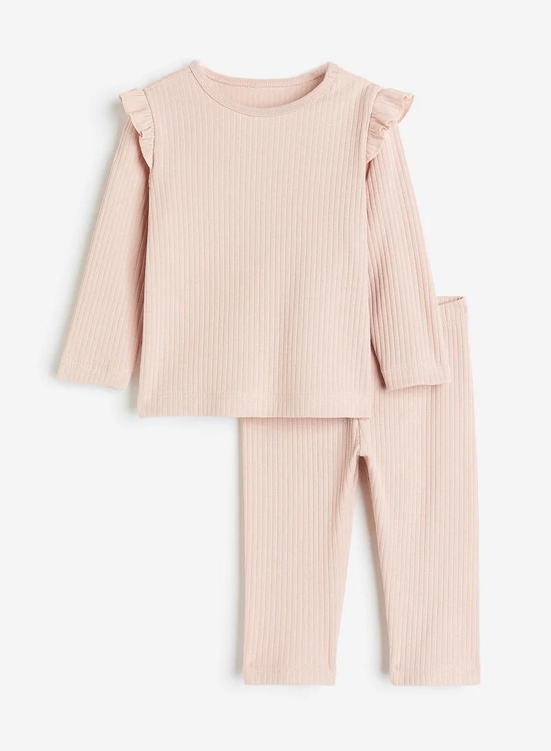 اتش اند ام Kids Ribbed Cotton Set