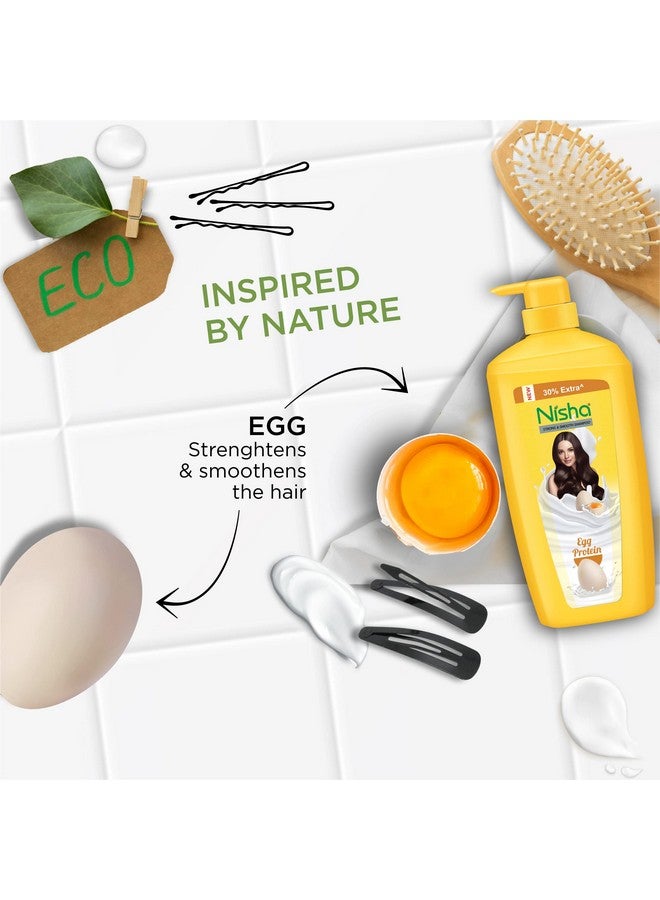 Nisha Egg Protein Shampoo For Strong & Smooth Hair 650 Ml - Image 2