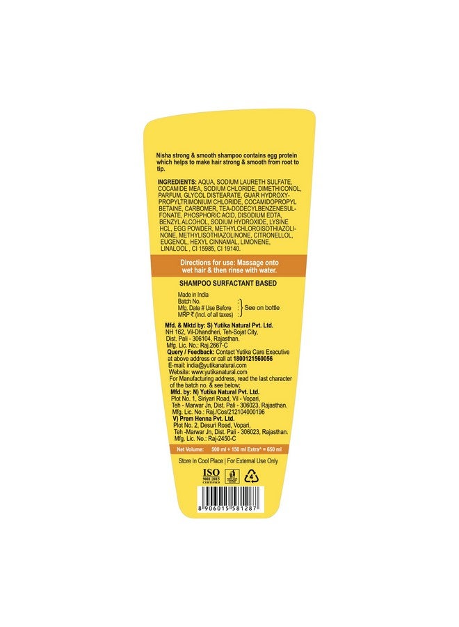 Nisha Egg Protein Shampoo For Strong & Smooth Hair 650 Ml - Image 5