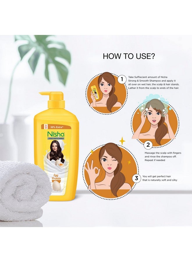 Nisha Egg Protein Shampoo For Strong & Smooth Hair 650 Ml - Image 4
