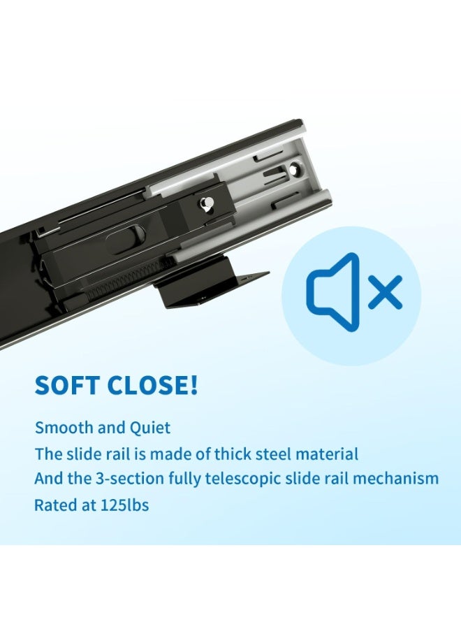 سلة مهملات إنسبوتر قابلة للسحب تنزلق تحت الخزانة بمقبض أسود عريض ٤١ × ٢٨.٥ × ٤١ سم السلّة غير مرفقة - Image 2