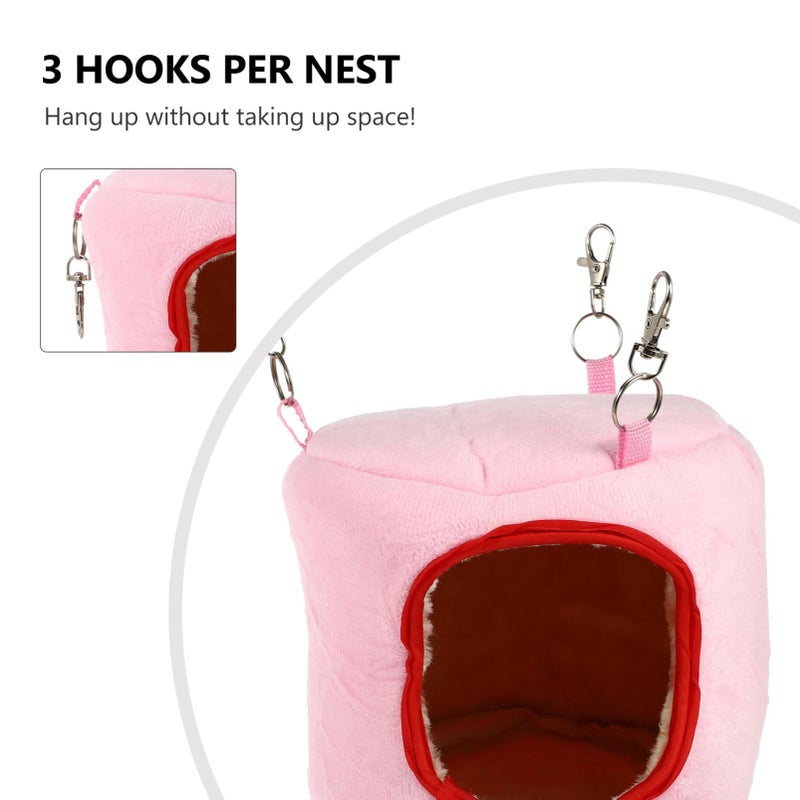 Warm Hamster Hammock Cozy Hanging Nest For Small Animals Rats Mice Decorative Hideout Cage Accessories - Image 3