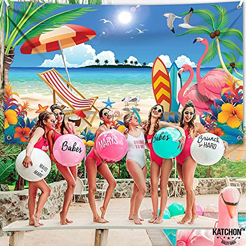 KatchOn, XtraLarge Beach Photo Backdrop - 72x44 Inch | Summer Backdrop for Beach Party Decorations | Hawaiian Party Decorations | Summer Theme Decorations - Image 4