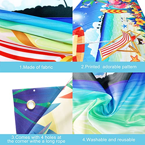 KatchOn, XtraLarge Beach Photo Backdrop - 72x44 Inch | Summer Backdrop for Beach Party Decorations | Hawaiian Party Decorations | Summer Theme Decorations - Image 3