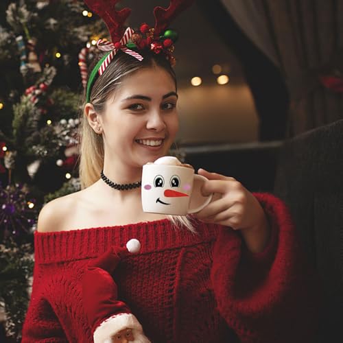 GlyinnHe 60pcs Christmas Snowman Faces Stickers, Cute Snowman Face Decals Christmas Vinyl Glass Window Sticker for Xmas Art Wall Decor Fridge Wall Door Party Supplies Home Decoration - Image 3