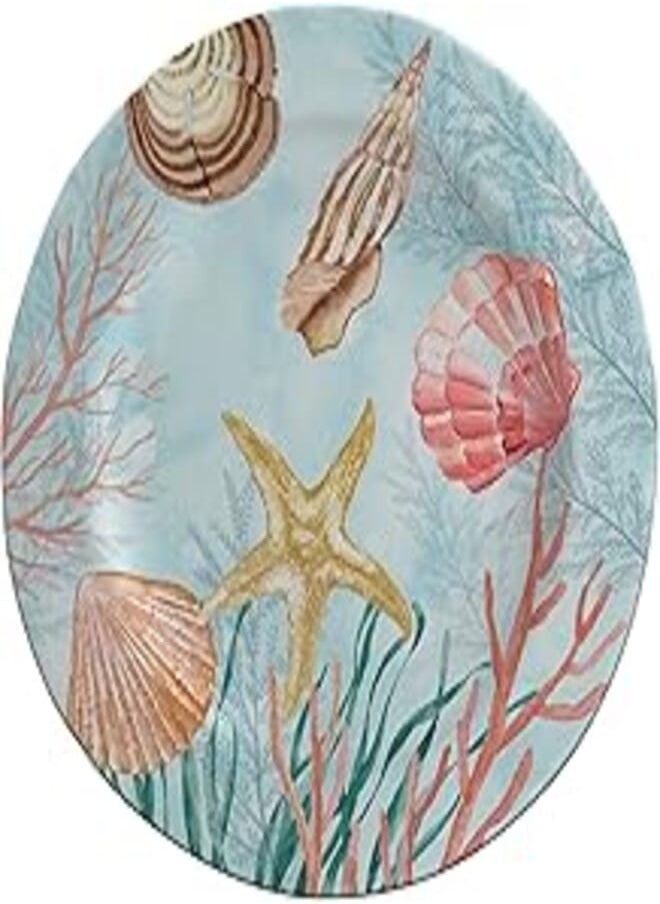Moments - Moments Maui Melamine Round Plate, 36 cm Diameter, Multicolor - Image 1