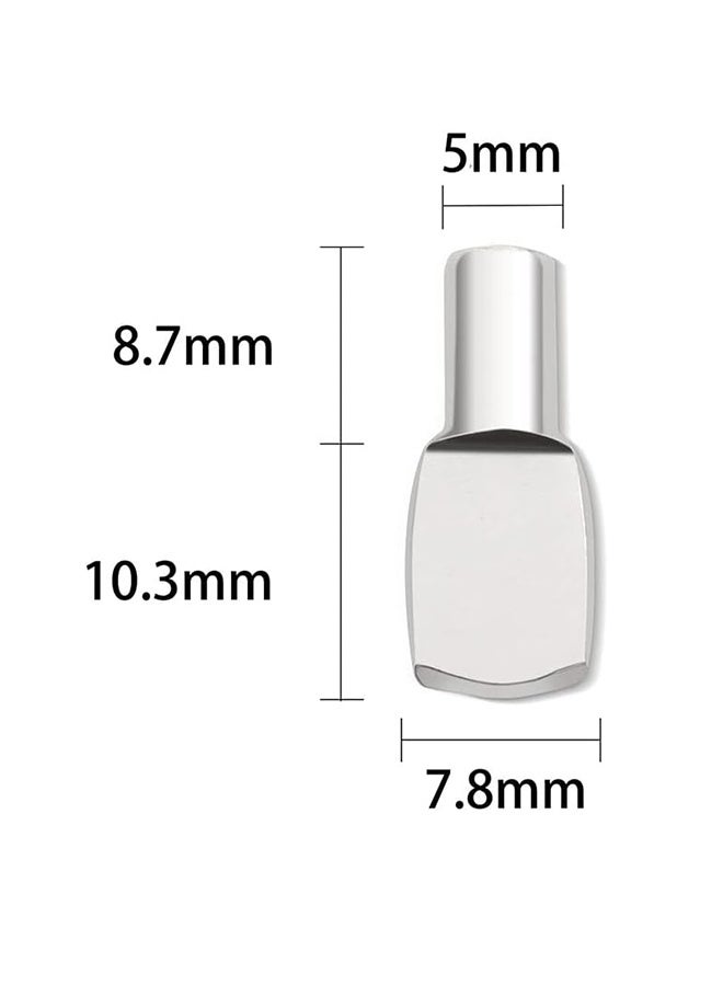 5mm Shelf Pegs Pins,60 Pieces Cabinet Furniture Spoon Shape Support Pegs for Shelves Nickel Plated - Image 2