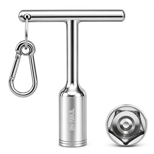 EVRBUL 1316 Deep Socket THandle Penta Wrench 630 Stainless Steel Penta Socket Lineman Wrench for PadMounted Transformer Penta Head Bolt Secondary Pedestal Water Meter Pit Cover Curb Box Key - Image 1