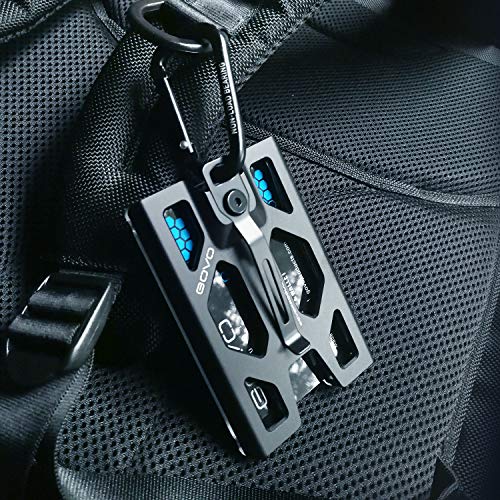 GOVO Aluminum GOVO Badge Holder/Wallet_ Durable ID Card Holder with Metal Clip and 4 Cards Slot (Black) - Image 5