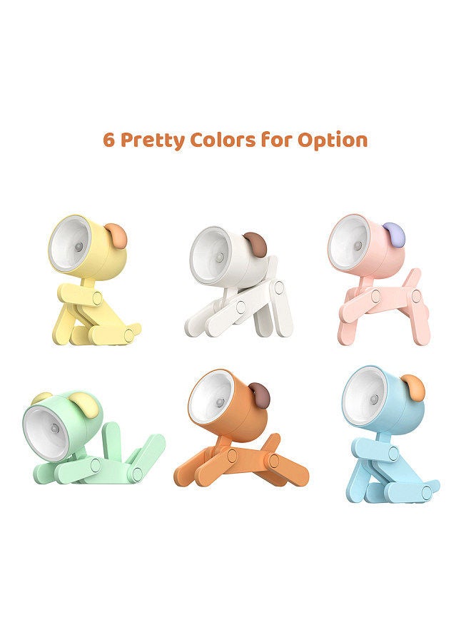 Cartoon Night Light Kid Lamp Mini Dog LED Desk Lamps Cute DIY Portable with Adjustable Phone Holder for Kids Students Bedroom Bookends Nursery Room  - Image 5