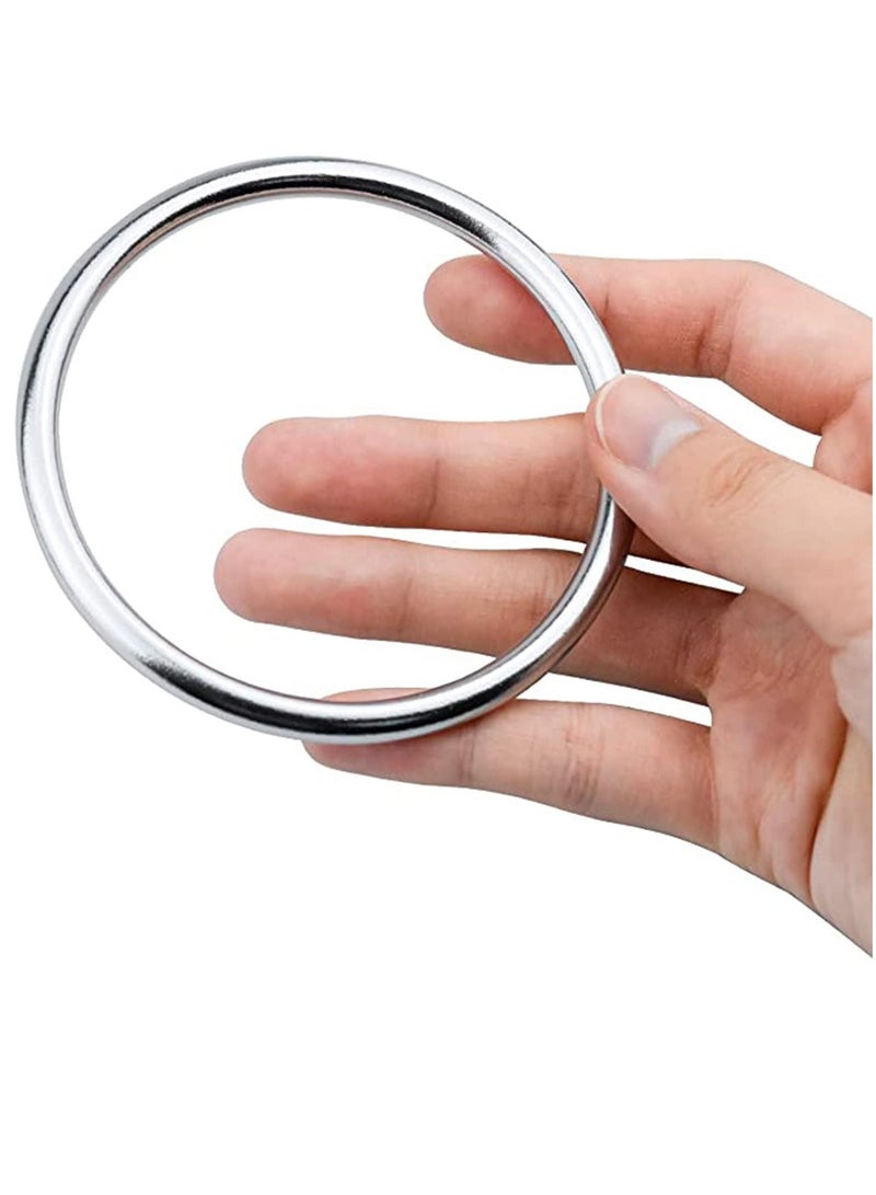 2 Pieces Baby Sling Ring Aluminium Wrap Rings for Infants Toddlers Carriers and Slings, Silver, Mom Loved - 3.5 Inch Safe and Durable No Deformation Easy to Carry Fit for Breastfeeding - Image 2