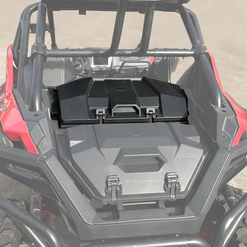 Generic CUSAUTV 73QT Rear Cargo Box Storage Box Compatible with Polaris RZR PRO XP/Turbo R 2020-2023 Accessories, UTV Forward Cargo Storage Bin Water Resistant Tool Bed Box with Lid Repalce #2883751  - Image 2