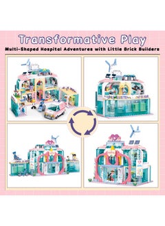 Sluban Girls Friends Hospital Building Sets, City Playset With Pull-Back Ambulance 4 Departments, 7 Minifigures, Compatible With Lego Friends, Christmas Thanksgiving Day Gifts For Girls Kids 6+ 8+ 12+  - Image 4