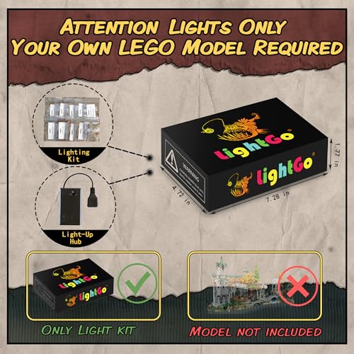 LightGo LED Lighting Kit Designed for The Lord of The Rings Rivendell Compatible with Lego 10316 Building Set  Not Include Model Remote Version - Image 5