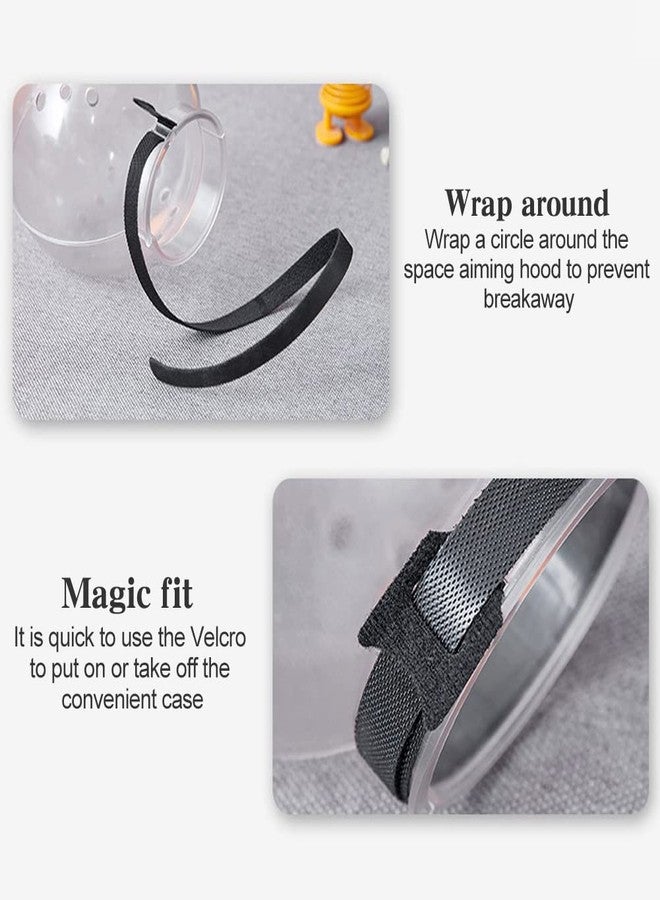NOWHYX Cat Muzzle with Breathable Hood, Transparent Anti-Bite Astronaut-Style Face Cat Mask Hood for Grooming & Bathing, Trimming Nails, Prevent from Small Dog Cats Biting and Chewing, for Neck 7.36-8.94'' - Image 5