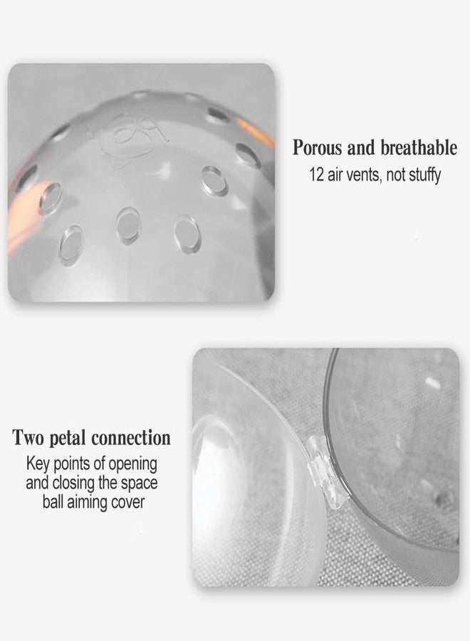 NOWHYX Cat Muzzle with Breathable Hood, Transparent Anti-Bite Astronaut-Style Face Cat Mask Hood for Grooming & Bathing, Trimming Nails, Prevent from Small Dog Cats Biting and Chewing, for Neck 7.36-8.94'' - Image 4
