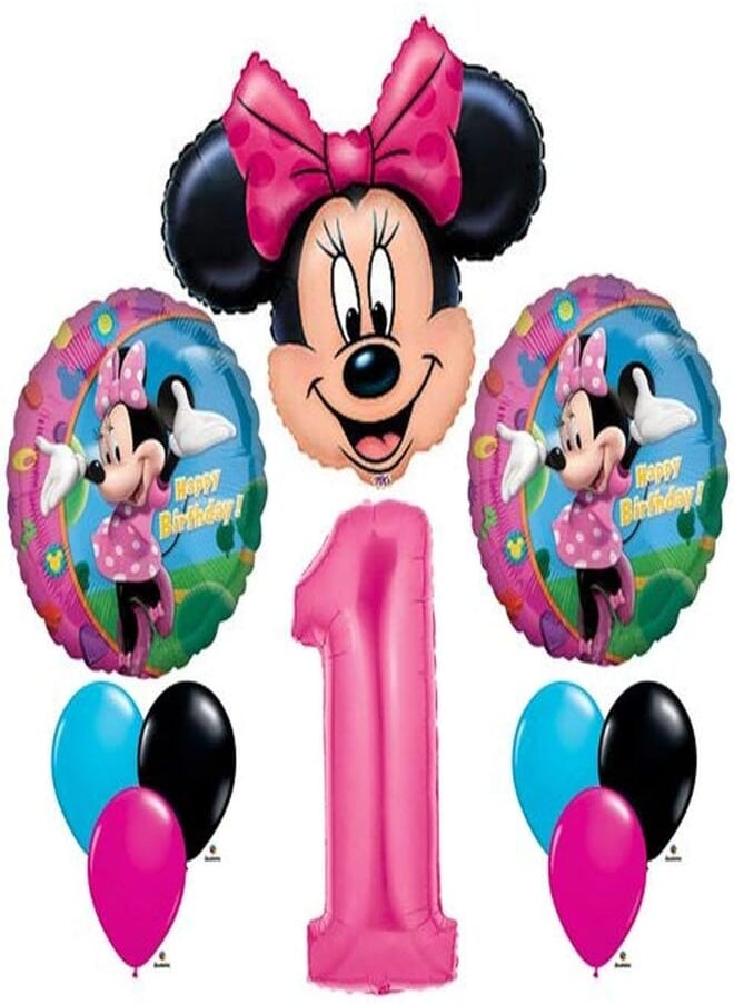Anagram Minnie Mouse 1 1st First Happy Birthday Balloon Party Set Mylar Latex Disney by Anagram 