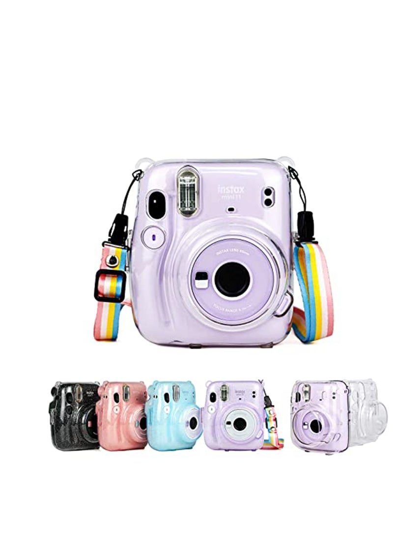 SYOSI Instant for Mini 11 Clear Case, Protective Clear Case, Compatible with for Fujifilm Instax Mini 11 Instant Camera, with Adjustable Rainbow Shoulder Strap, Present to Friends and Families  - Image 5