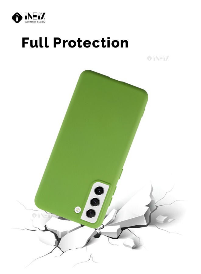 إينيكس غطاء حماية مرن من سيليكون عالي الجودة لهاتف سامسونج جالكسي S21 بلس اخضر - Image 4