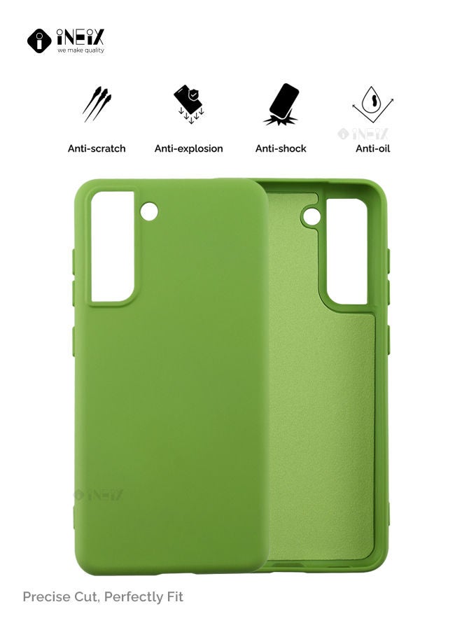 إينيكس غطاء حماية مرن من سيليكون عالي الجودة لهاتف سامسونج جالكسي S21 بلس اخضر - Image 2