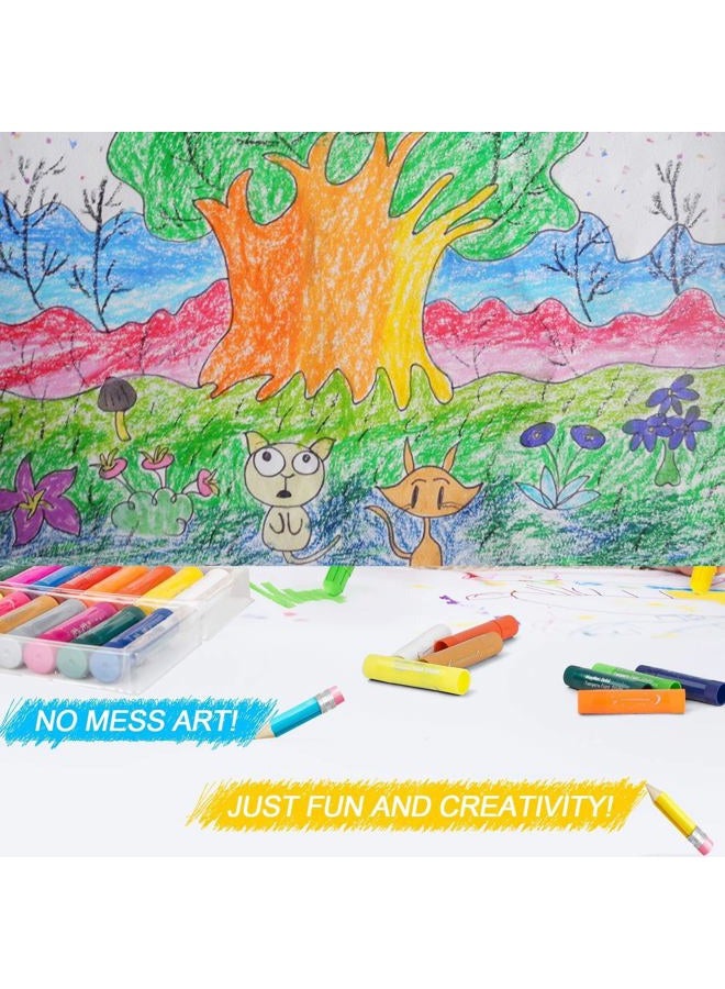 MayMoi Tempera Paint Sticks, 30 Bright Colors Solid Tempera Paint Sticks Quick Drying, Easy to Color and Washable Paint Crayons for Kids and Students - Image 5