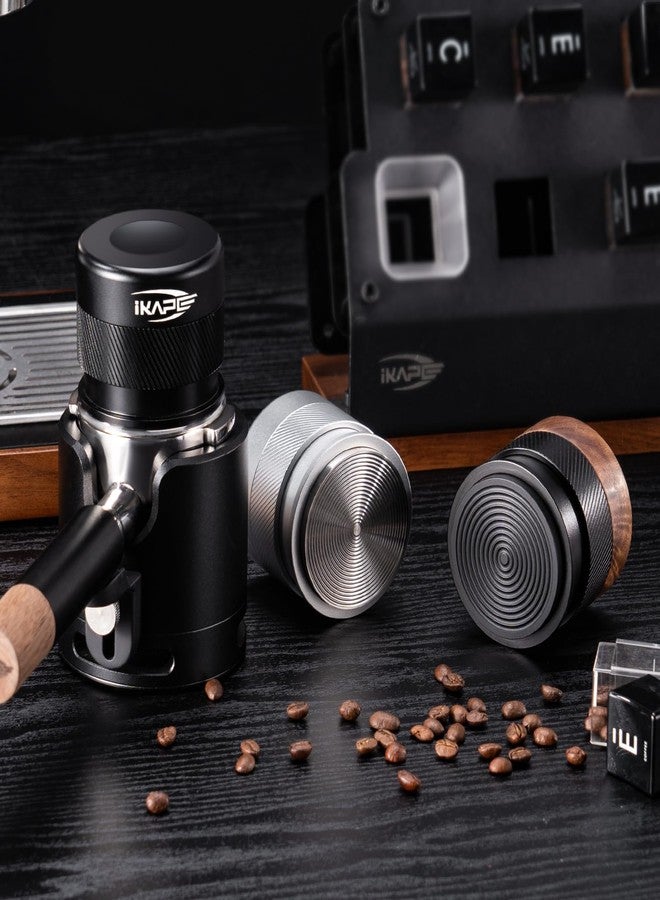 IKAPE 58mm Espresso Tamper, Premium Barista Coffee Calibrated Tamper with Spring Loaded, 100% Stainless Steel Tamper Compatible with All 58MM Bottomless Portafilter (Black) - Image 5