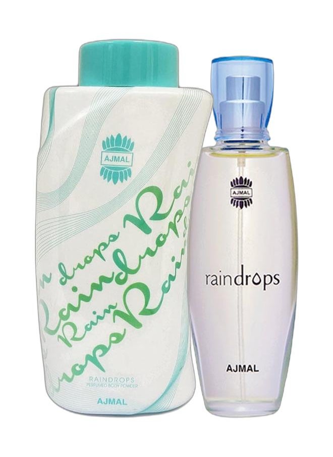 Ajmal Raindrops EDP 50ml and Rain Drops Perfumed Body Powder 100g  - Image 1