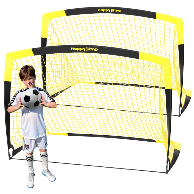 Happy Jump 7x5 FT & 5x3.6 FT Portable Soccer Goal for Youth Players Ages 6â€“14, Large-Frame Design Built for Long-Term Development, Easy Setup for Backyard, Park or School Training - Image 1