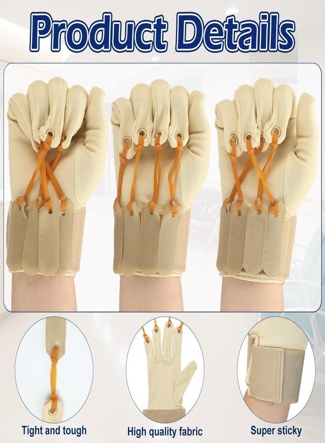 Cuffbow Finger Flexion Glove Deluxe Traction Glove Handed Exercise Glove Hand Exerciser for Increasing Strength Flexion of Joints and Fingers, Small/Medium (Right) - Image 3