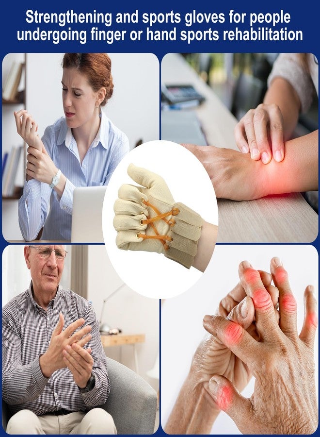Cuffbow Finger Flexion Glove Deluxe Traction Glove Handed Exercise Glove Hand Exerciser for Increasing Strength Flexion of Joints and Fingers, Small/Medium (Right) - Image 5
