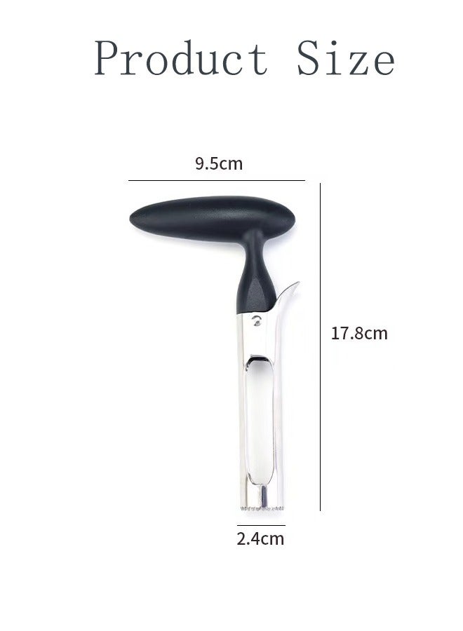 Apple Corer, Fruit and Vegetable Corer, Professional Healthy Stainless Steel Apple Corer Home Kitchen Tool for Fuji, Pear, Bell Pepper - Black  - Image 2